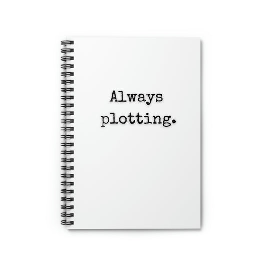 White Always Plotting Notebook