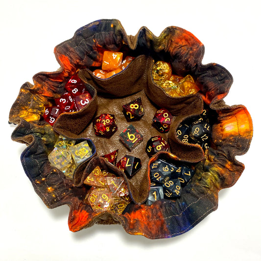 Fiery Space Medium Sectioned Dice Bag